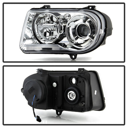 SPYDER Xtune Chrysler 300C w/ Halogen Projection Style Only 05-10 Headlights Left HD-JH-C300C-OEM-L 9026607
