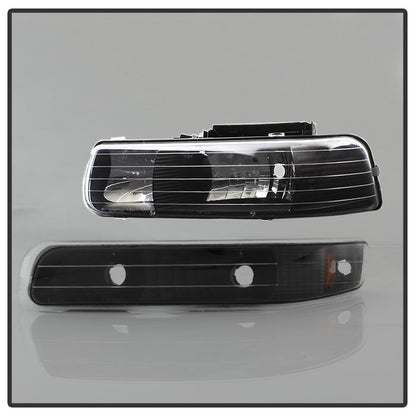SPYDER Xtune Chevy TahOE 00-06 Amber Crystal Headlights w/ Bumper Lights Black HD-JH-CSIL99-SET-AM-BK 5064219