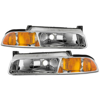 SPYDER 95-00 Dodge Stratus OEM Style headlights  - Set - Chrome (HD-JH-DSTR95-AM-C) 9054730
