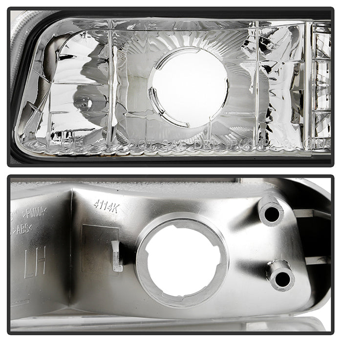 SPYDER xTune GMC Sierra 99-06 /Yukon 00-06 Crystal Headlights & Bumper Lights - Chrome HD-JH-GS99-AM-SET-C 9037481