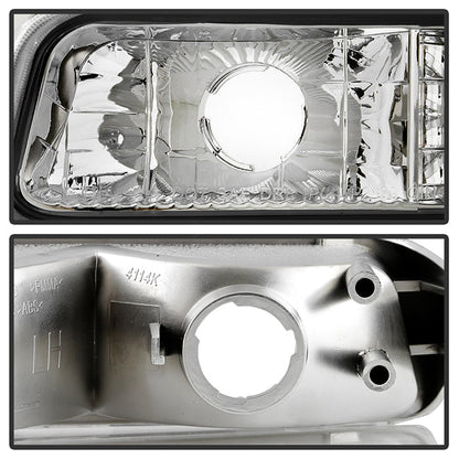 SPYDER xTune GMC Sierra 99-06 /Yukon 00-06 Crystal Headlights & Bumper Lights - Chrome HD-JH-GS99-AM-SET-C 9037481