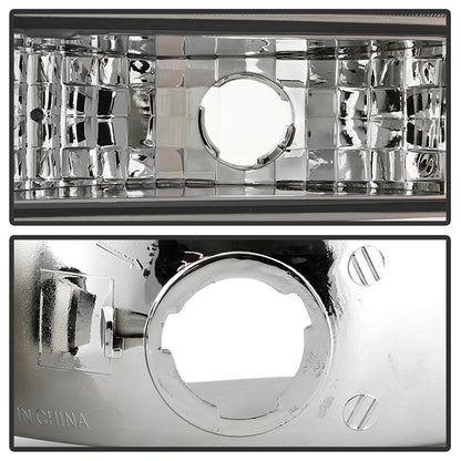 SPYDER xTune GMC Sierra 99-06 /Yukon 00-06 Crystal Headlights & Bumper Lights - Chrome HD-JH-GS99-AM-SET-C 9037481