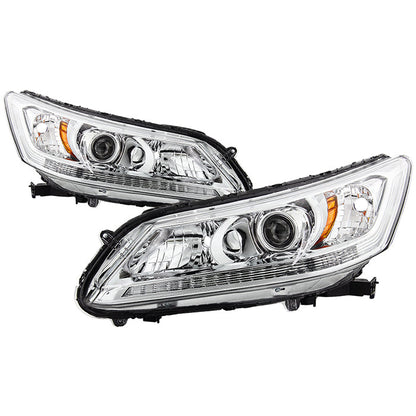 SPYDER xTune 13-15 Honda Accord Sedan OEM Style Halogen Headlights - Chrome - HD-JH-HA13-4D-AM-C 9047251