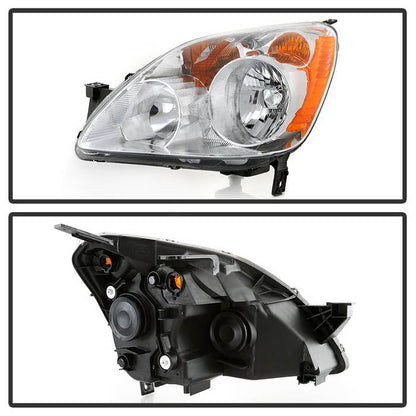 SPYDER xTune 05-06 Honda CR-V Halogen OE Headlight - Chrome (HD-JH-HCRV05-AM-C) 9945557