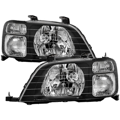 SPYDER 97-01 Honda CR-V Halogen OEM Style Headlight - Set - Black (HD-JH-HCRV97-BK) 9054747