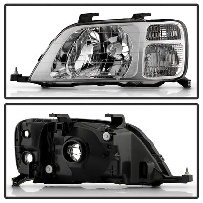 SPYDER 97-01 Honda CR-V Halogen OEM Style Headlight - Set - Chrome (HD-JH-HCRV97-C) 9054754