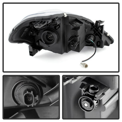 SPYDER Xtune Nissan Versa 07-12 Crystal Headlights Black HD-JH-NV07-AM-BK 9023613