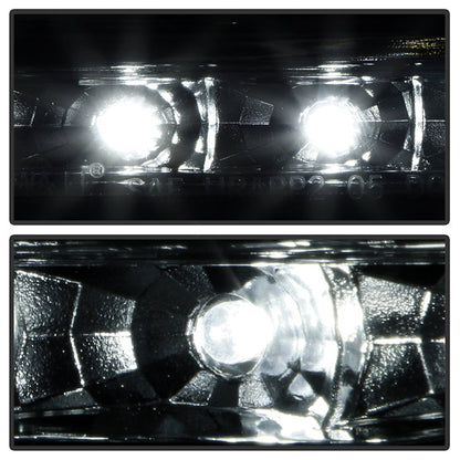 SPYDER Xtune Toyota Tacoma 01-04 1 Piece w/ Chrome Trim Corner Crystal Headlights HD-ON-TT01-1PC-LED-CC-C 5056368