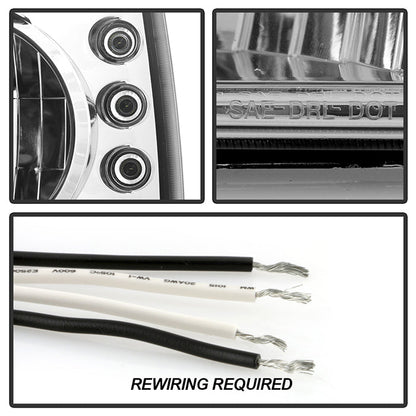 Spyder Chevy Silverado 1500 99-02 ( Not Fit HD Model)LED Crystal Headlights Chr HD-YD-CS99-1PC-AM-C 5012456
