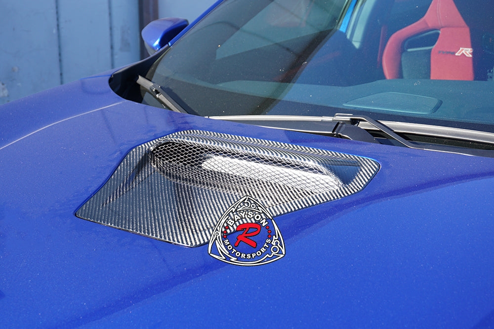 Raised Style (Carbon Fiber) Hood Scoop For 2017-2021 Honda Civic Type R (FK8)