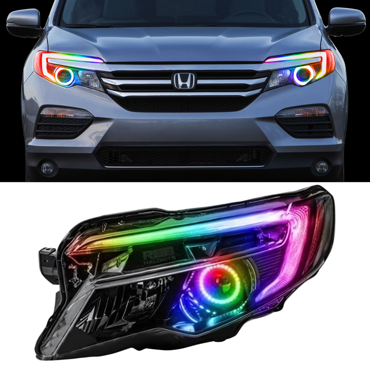 Honda Pilot Flow Series/Color Chasing DRL Boards w/ Halos (2016-2018)