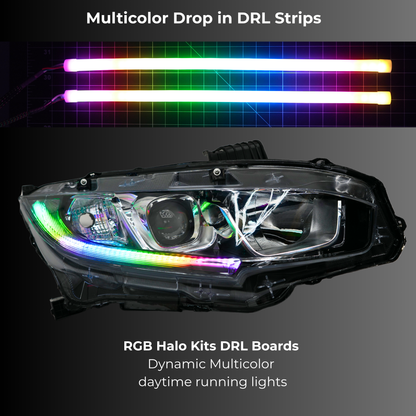 Honda Civic Multicolor Flow Series DRL Boards (2016-2021)