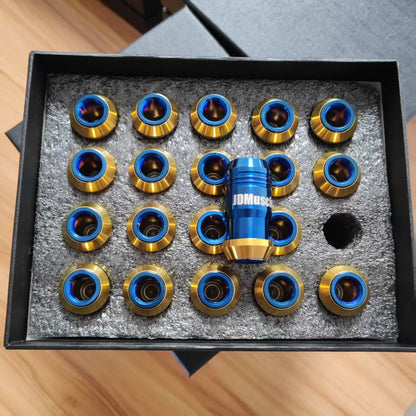 JDMuscle Titanium Lug Nuts 12x1.25 [Universal Fitment-Subaru Nissan Inifiniti, Incl. 22+ WRX, 15-21 WRX/STI]