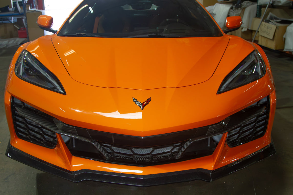 Carbon Fiber Front Bumper Grille Inserts - Chevrolet Corvette C8 Z06