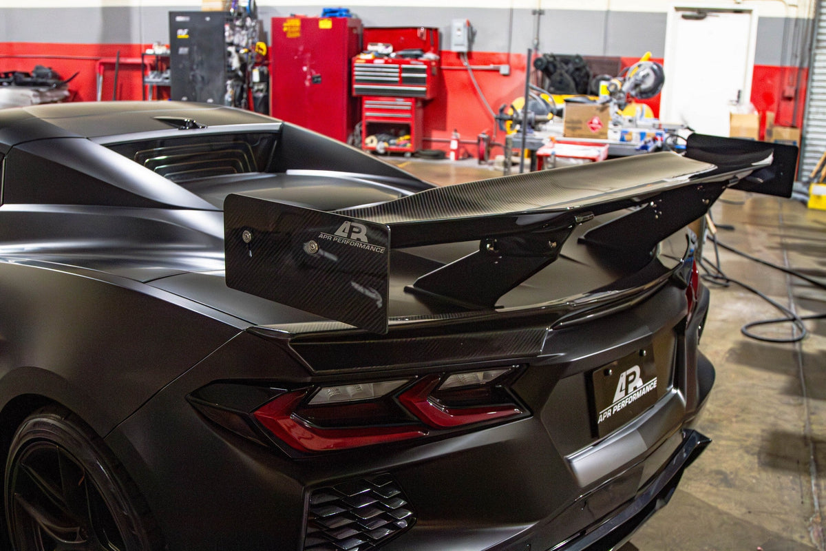 GTC-500 Carbon Fiber Adjustable Wing - Chevrolet Corvette C8 Convertible
