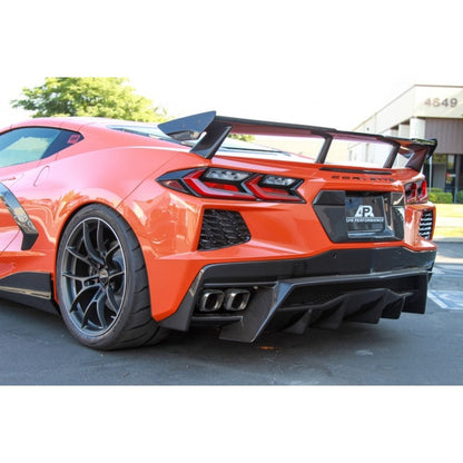 Chevrolet Corvette C8 Stingray Carbon Fiber Rear High Wing