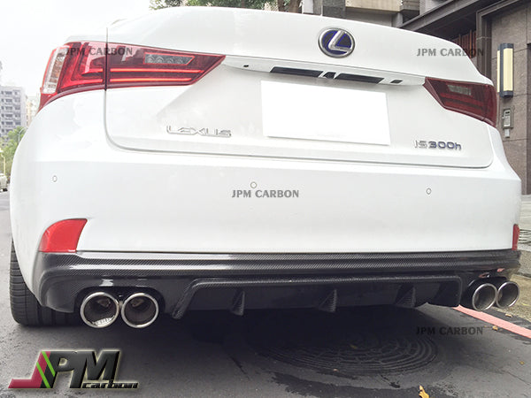 V Style Carbon Fiber Rear Diffuser Fits For 2014-2016 Lexus IS with F-Sport Package Only