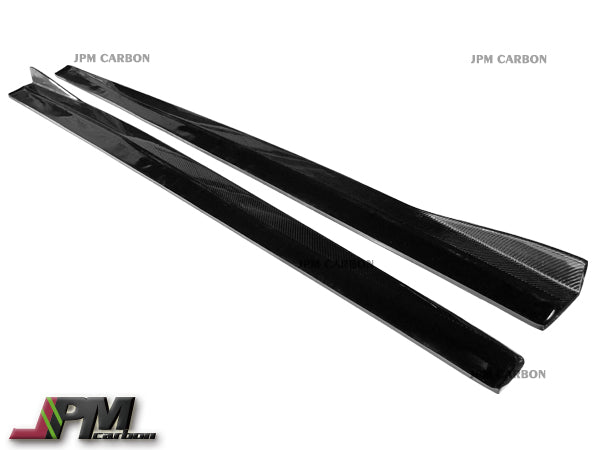 TP Style Carbon Fiber Side Skirt Add-on Lips Fits For 2014-2020 Lexus IS with F-Sport Package Only