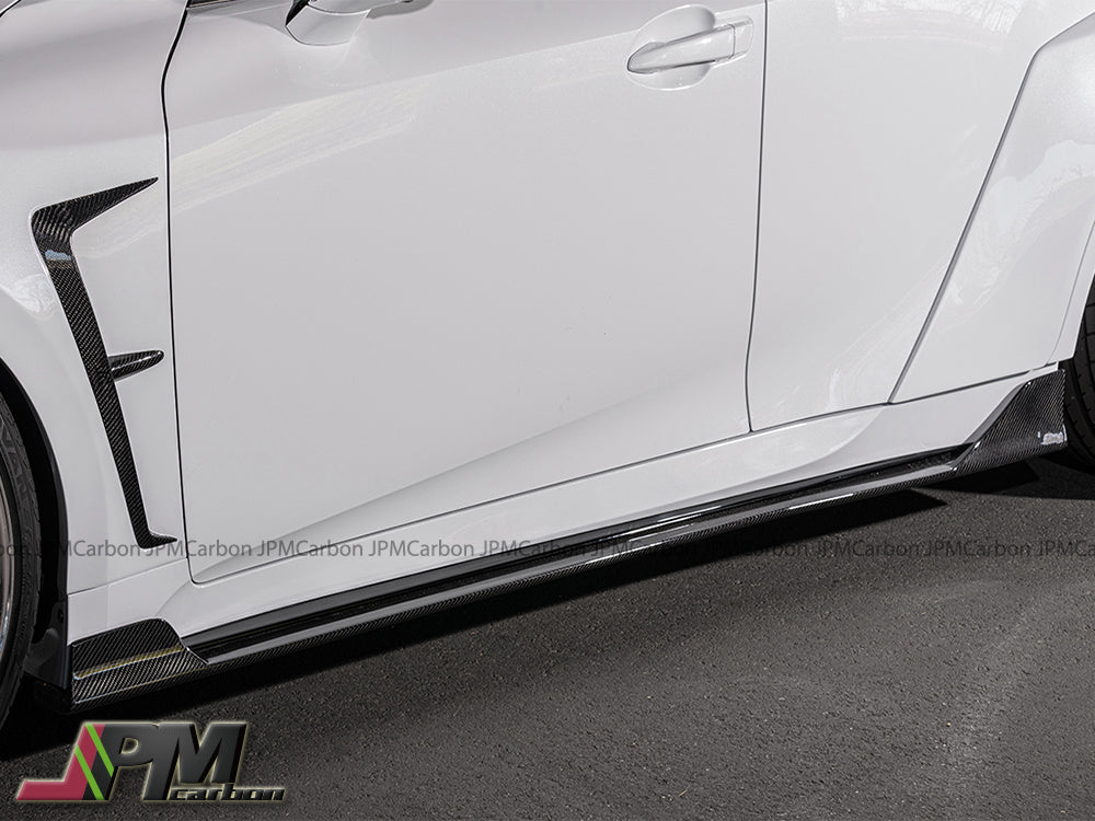 [JPMCarbon] AT Style Carbon Fiber Side Skirt Add-on Lips Fits For 2021-2025 Lexus IS300h IS350 with F-Sport Package Only