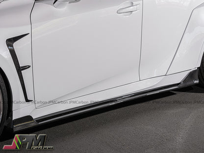 [JPMCarbon] AT Style Carbon Fiber Side Skirt Add-on Lips Fits For 2021-2025 Lexus IS300h IS350 with F-Sport Package Only