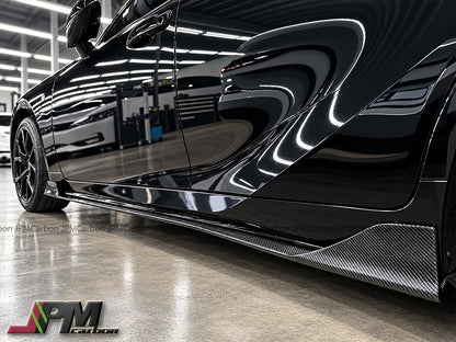 [JPMCarbon] AT Style Carbon Fiber Side Skirt Add-on Lips Fits For 2021-2025 Lexus IS300h IS350 with F-Sport Package Only
