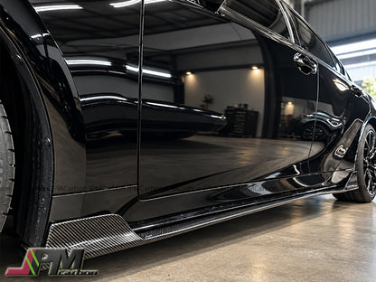 [JPMCarbon] AT Style Carbon Fiber Side Skirt Add-on Lips Fits For 2021-2025 Lexus IS300h IS350 with F-Sport Package Only