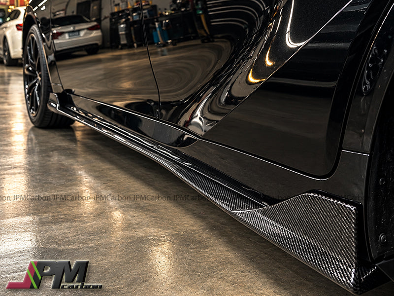 [JPMCarbon] AT Style Carbon Fiber Side Skirt Add-on Lips Fits For 2021-2025 Lexus IS300h IS350 with F-Sport Package Only