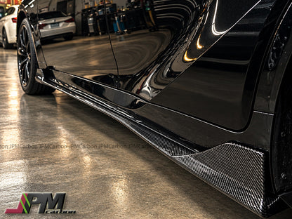 [JPMCarbon] AT Style Carbon Fiber Side Skirt Add-on Lips Fits For 2021-2025 Lexus IS300h IS350 with F-Sport Package Only