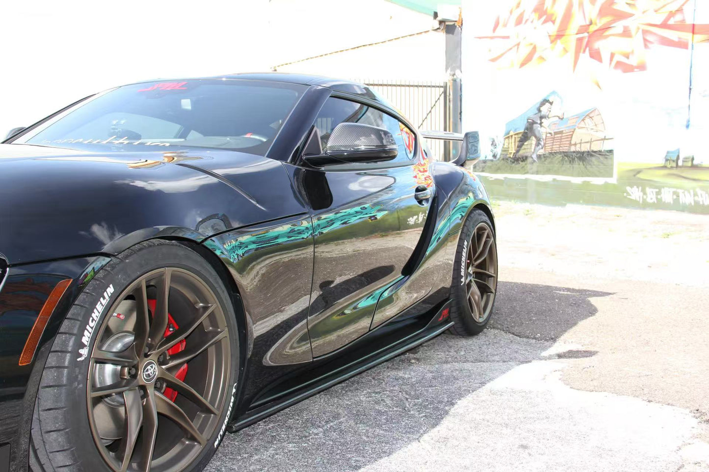 JDMuscle [20-24 Supra] Carbon Fiber Side Skirts -R1 Style
