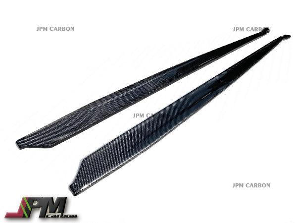 MX Style Carbon Fiber Side Skirt Expansion Lips for FOR 2019-2023 Toyota GR Supra A90 A91