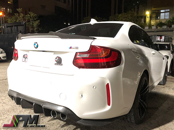 M4 Style Carbon Fiber Trunk Spoiler Fits For 2014-2021 BMW F22 2-Series Coupe Only