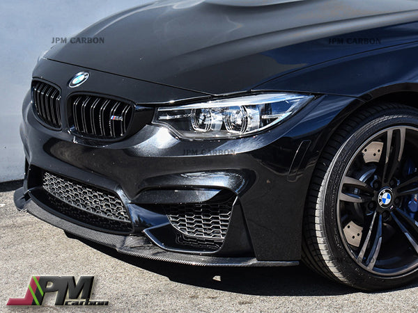 CS Style Carbon Fiber Front Bumper Add-on Lip Fits For 2015-2020 BMW F80 M3 / F82 M4 Only