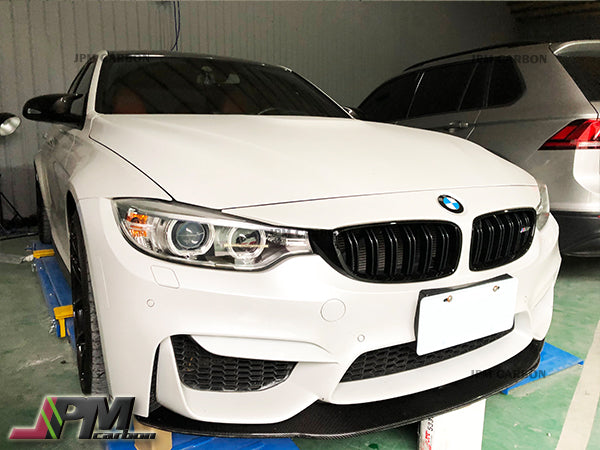 Universal Style Carbon Fiber Front Bumper Add-on Lip Fits For 2015-2020 BMW F80 M3 / F82 M4 Only