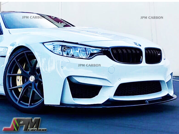 P2 Style Carbon Fiber Front Bumper Add-on Lip Fits For 2015-2020 BMW F80 M3 / F82 M4 Only