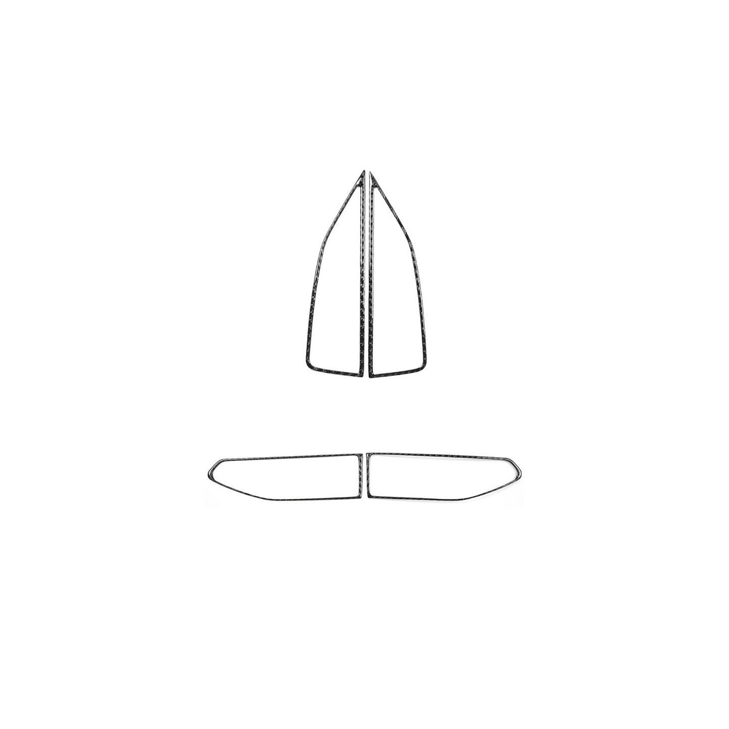 JDMuscle [22-25 WRX] P&S Series Carbon Fiber AC Trim Covers 4 PC | Black Carbon Fiber/ Red Carbon Fiber