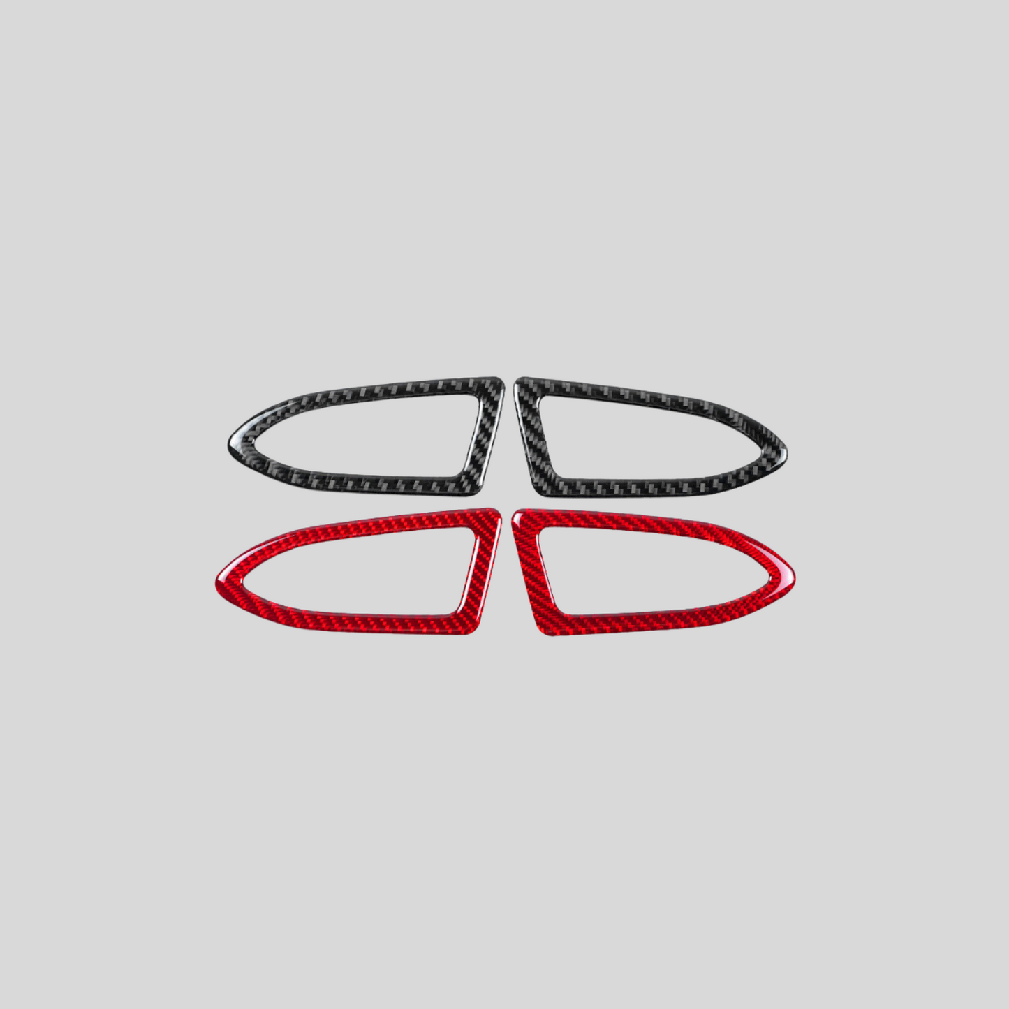 JDMuscle [22-25 WRX] P&S Series Carbon Fiber Dash AC Trim 2 PC | Black Carbon Fiber/ Red Carbon Fiber