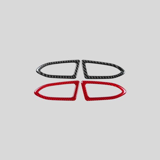 JDMuscle [22-25 WRX] P&S Series Carbon Fiber Dash AC Trim 2 PC | Black Carbon Fiber/ Red Carbon Fiber