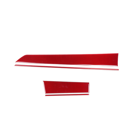 JDMuscle [22-25 WRX] P&S Series Carbon Fiber Driver & Passenger Dash Trim Covers 4 PC | Black Carbon Fiber/ Red Carbon Fiber