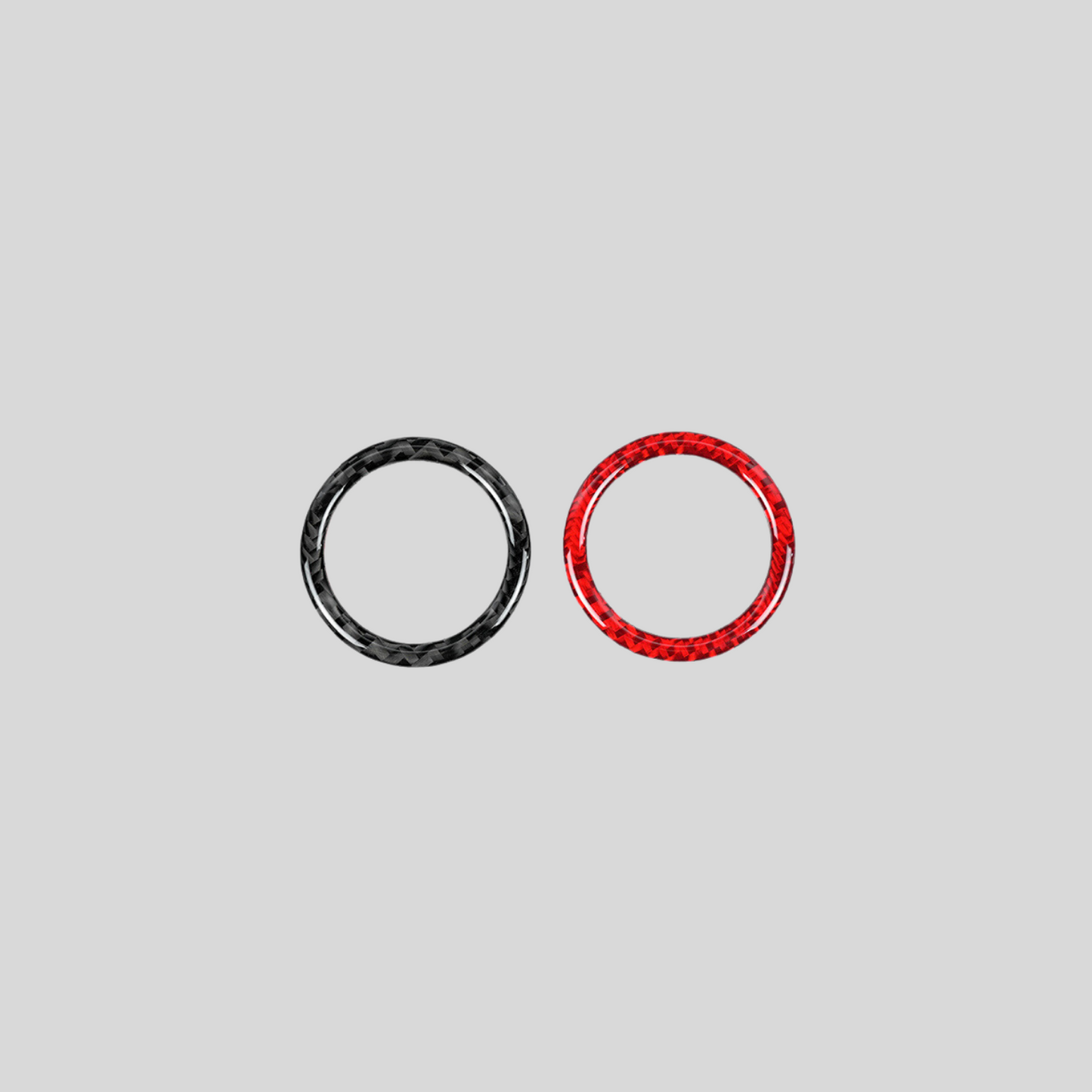 JDMuscle [22-25 WRX] P&S Series Carbon Fiber Ignition Keyhole Frame Cover 1 PC | Black Carbon Fiber/ Red Carbon Fiber