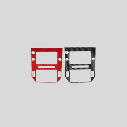 JDMuscle [22-25 WRX] P&S Series Carbon Fiber Infotainment Screen Trim Cover | Black Carbon Fiber/ Red Carbon Fiber