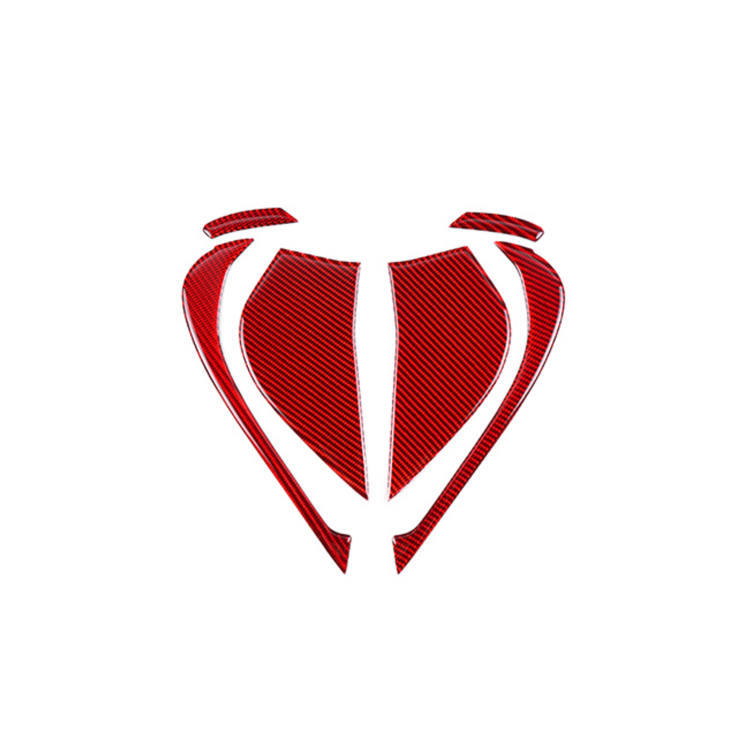 JDMuscle [22-25 WRX] P&S Series Carbon Fiber Interior Door Inner Panel Accent Covers 6 PC | Black Carbon Fiber/ Red Carbon Fiber