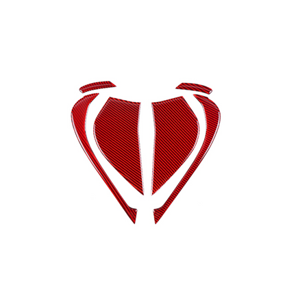 JDMuscle [22-25 WRX] P&S Series Carbon Fiber Interior Door Inner Panel Accent Covers 6 PC | Black Carbon Fiber/ Red Carbon Fiber