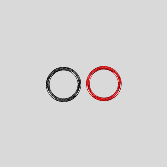 JDMuscle [22-25 WRX] P&S Series Carbon Fiber Trip Reset Button Frame Cover 1 PC | Black Carbon Fiber/ Red Carbon Fiber