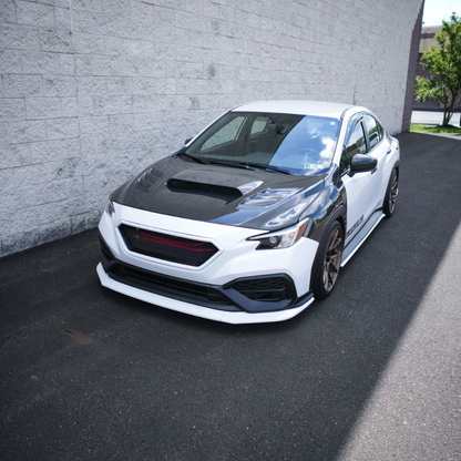 JDMuscle [22-25 WRX] 3-Piece Front Lip V1 Paint Matched / Gloss Black / RAW ABS
