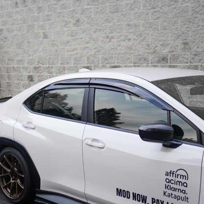 JDMuscle [22-25 WRX] V1 Rain Guards / Window Visors-Acrylic/Carbon Fiber