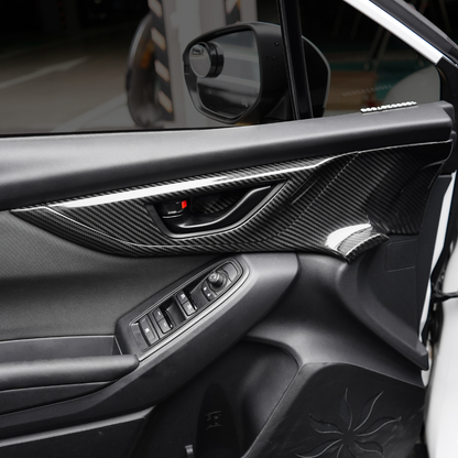 JDMuscle [22-25 WRX] Tanso Dry Carbon Fiber Front Door Larger Pannel Covers - 2 PC