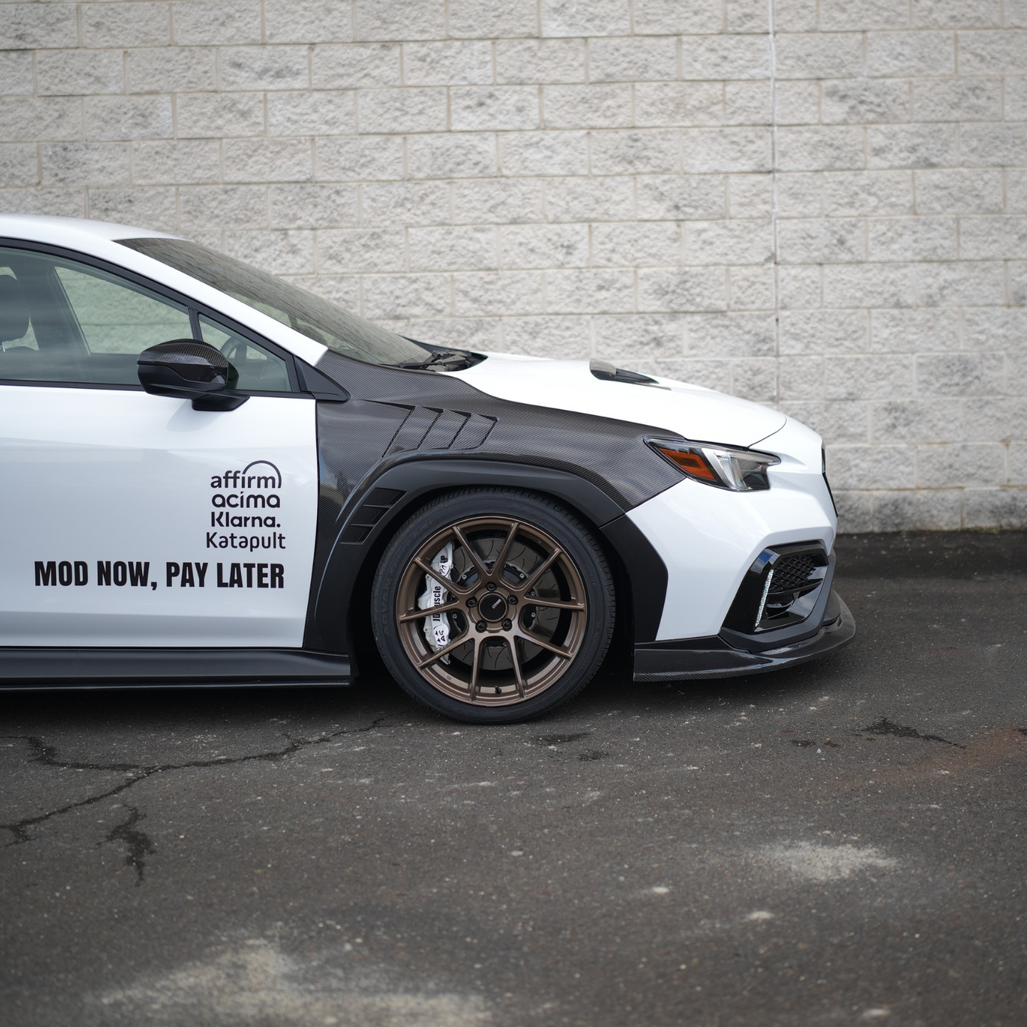 JDMuscle [22-25 WRX] Carbon Fiber Hood Scoop - A1 Style