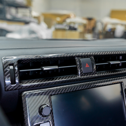 JDMuscle 22+ BRZ/GR86 Tanso Dry Carbon Fiber Center AC Vent Cover w/ Gloss Finish