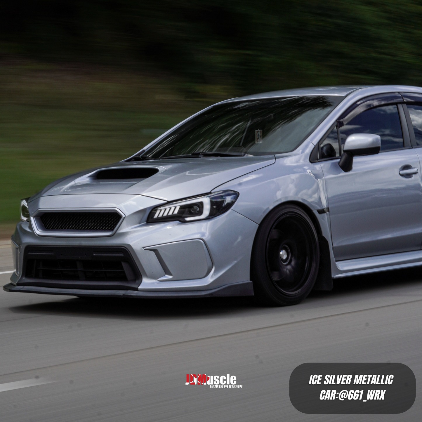 JDMuscle [18-21 WRX/STI] CS Style V2 Front Bumper Grille-Paint Matched/Gloss Black
