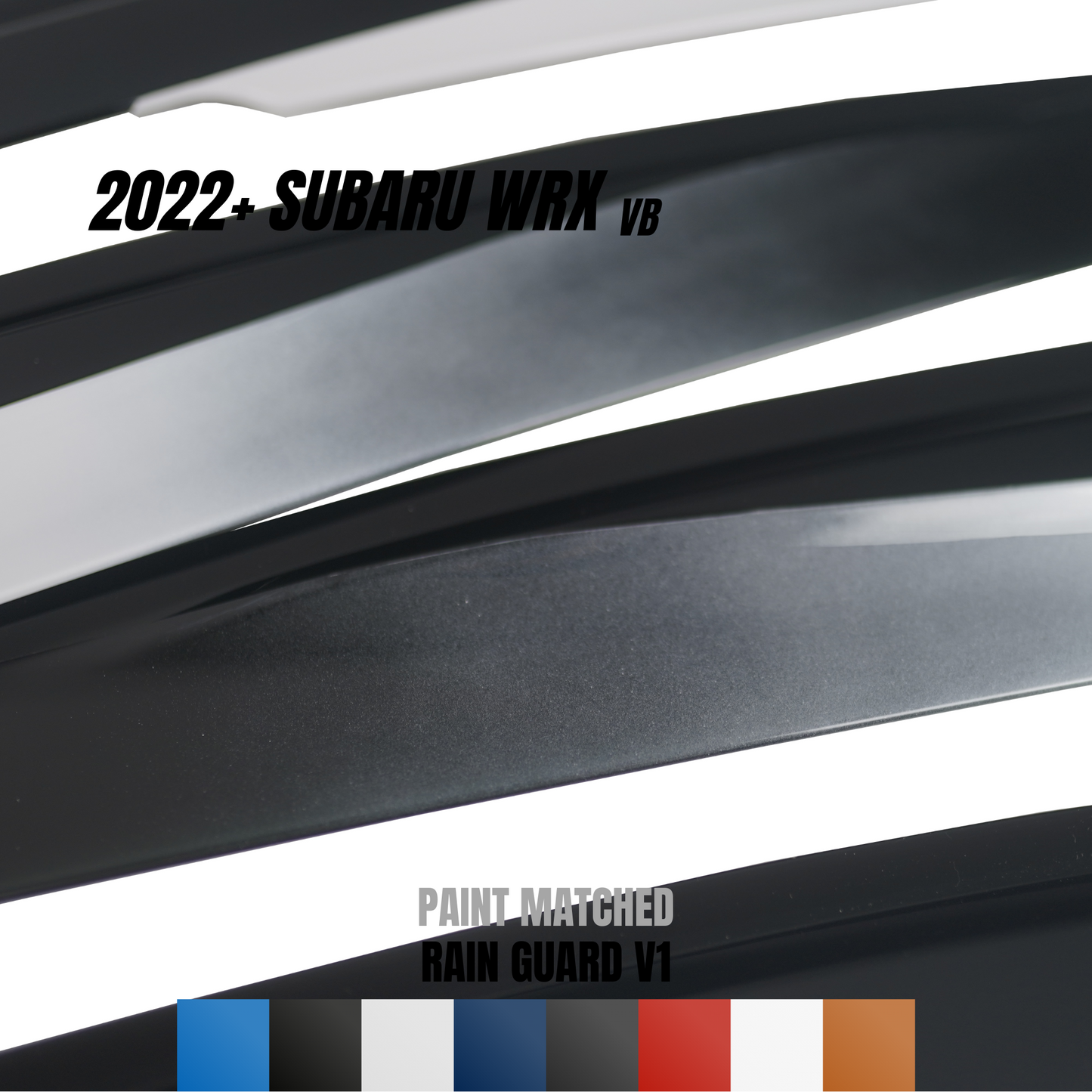 JDMuscle [22-25 WRX] V1 Rain Guards / Window Visors-Paint Matched